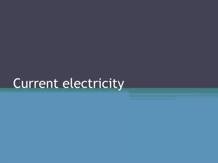 current electricity