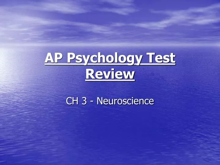 ap psychology test review