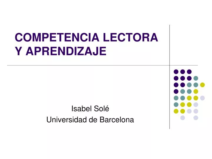 competencia lectora y aprendizaje