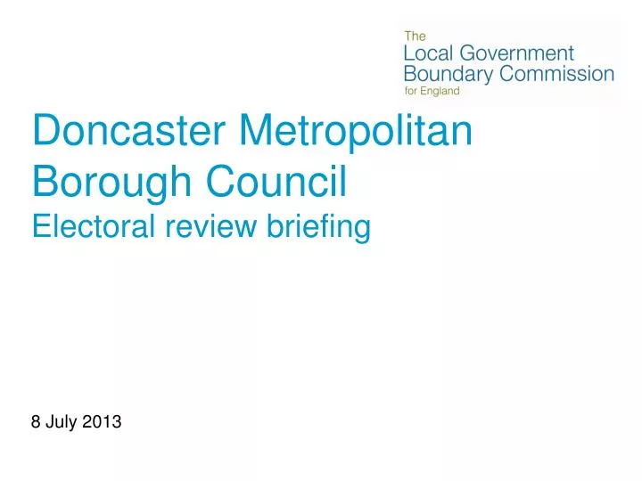 doncaster metropolitan borough council electoral review briefing