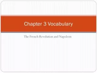 Chapter 3 Vocabulary