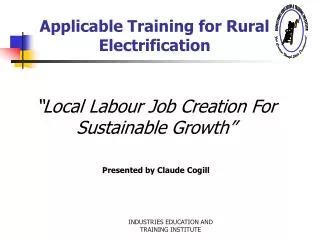 Applicable Training for Rural Electrification
