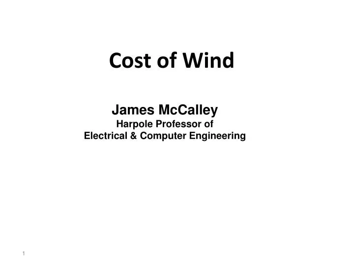 cost of wind