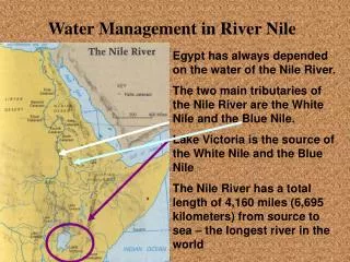 Water Management in River Nile