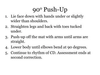90 o Push-Up