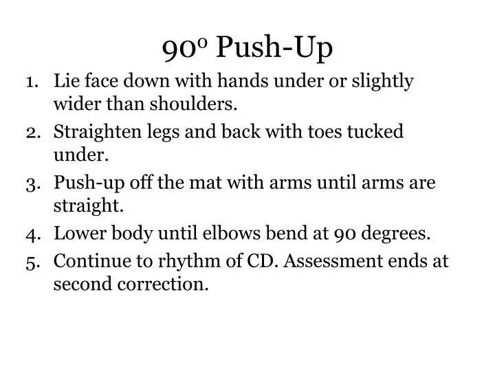 90 o push up
