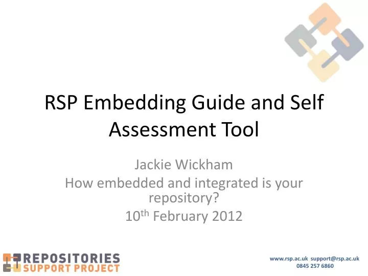 rsp embedding guide and self assessment tool