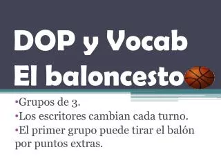 dop y vocab el baloncesto