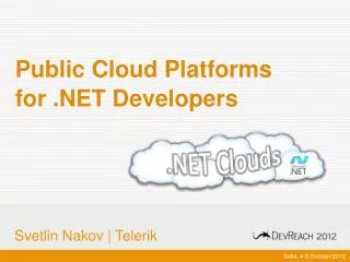 Public Cloud Platforms for .NET Developers