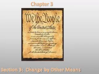 Chapter 3 Section 3: Change by Other Means