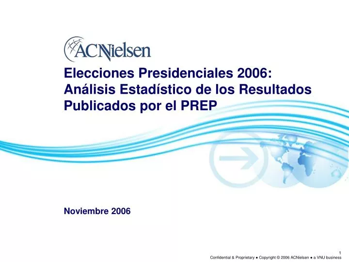 elecciones presidenciales 2006 an lisis estad stico de los resultados publicados por el prep