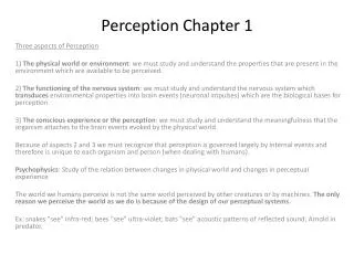 Perception Chapter 1