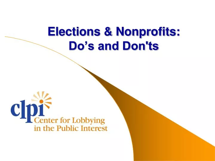 elections nonprofits do s and don ts