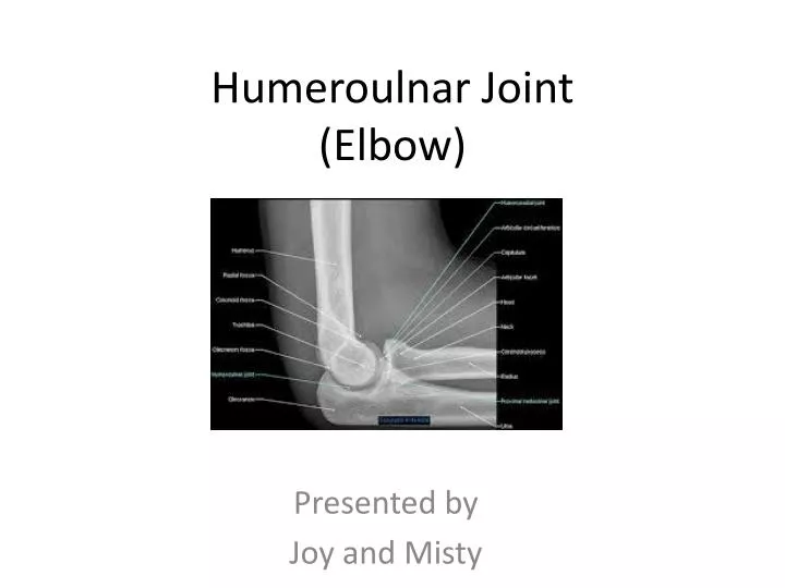humeroulnar joint elbow
