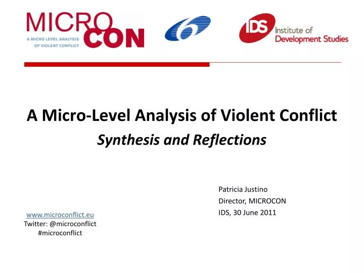 a micro level analysis of violent conflict synthesis and reflections