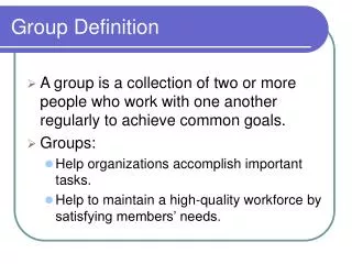 Group Definition