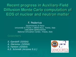 Recent progress in Auxiliary-Field Diffusion Monte Carlo computation of EOS of nuclear and neutron matter