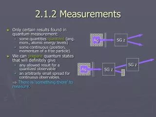 2.1.2 Measurements