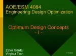 AOE/ESM 4084 Engineering Design Optimization - slide 1