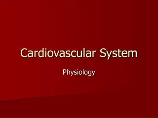 cardiovascular system