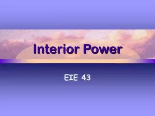 Interior Power