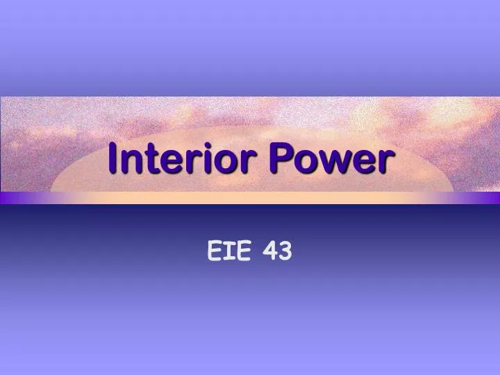 interior power