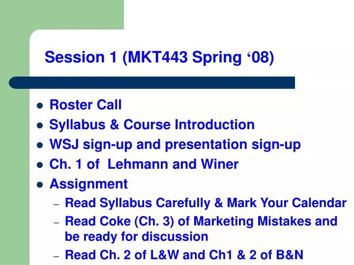 session 1 mkt443 spring 08