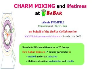 CHARM MIXING and lifetimes