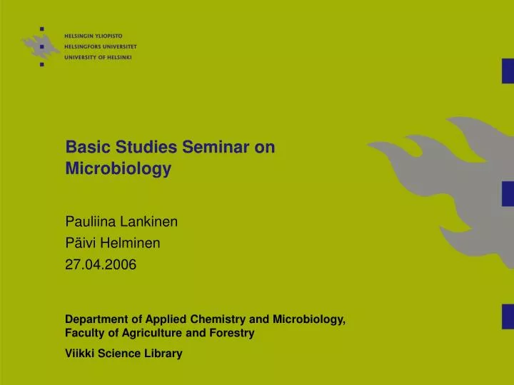 basic studies seminar on microbiology