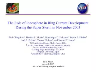 The Role of Ionosphere in Ring Current Development During the Super Storm in November 2003