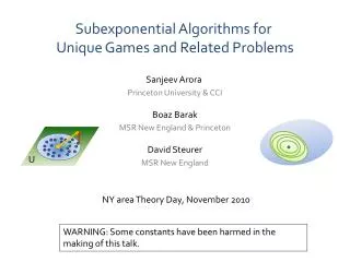 Subexponential Algorithms for Unique Games and Related Problems