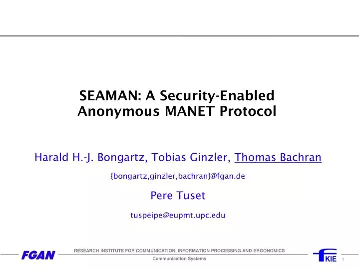 seaman a security enabled anonymous manet protocol