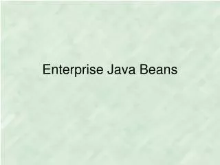 enterprise java beans