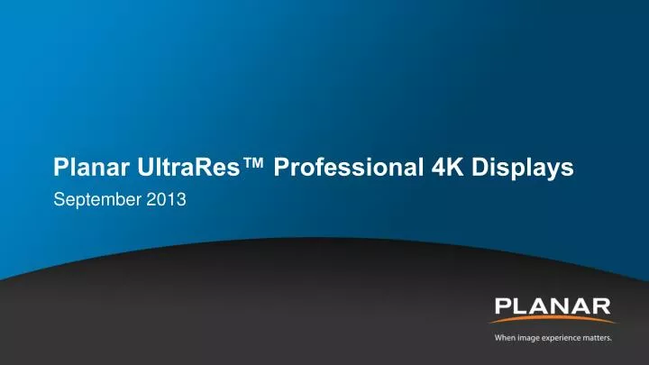 planar ultrares professional 4k displays