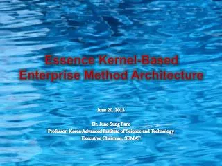 Essence Kernel-Based Enterprise Method Architecture