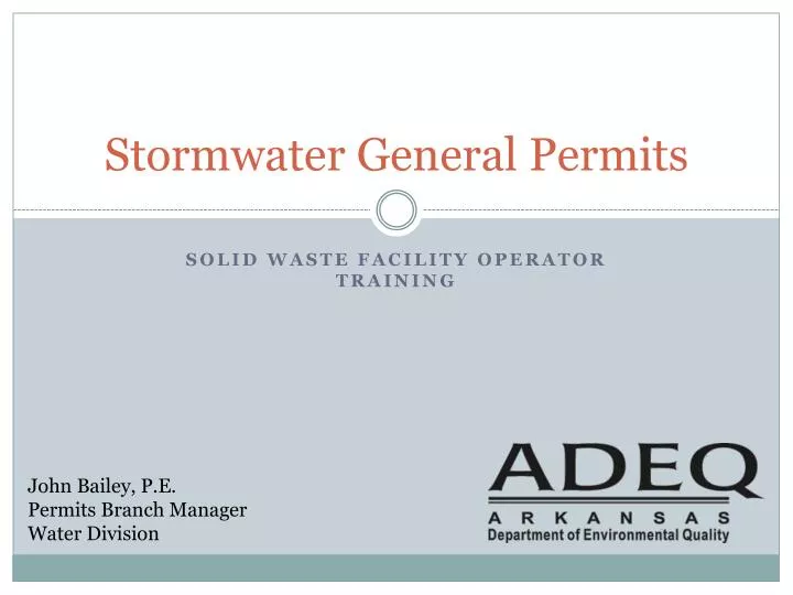 stormwater general permits