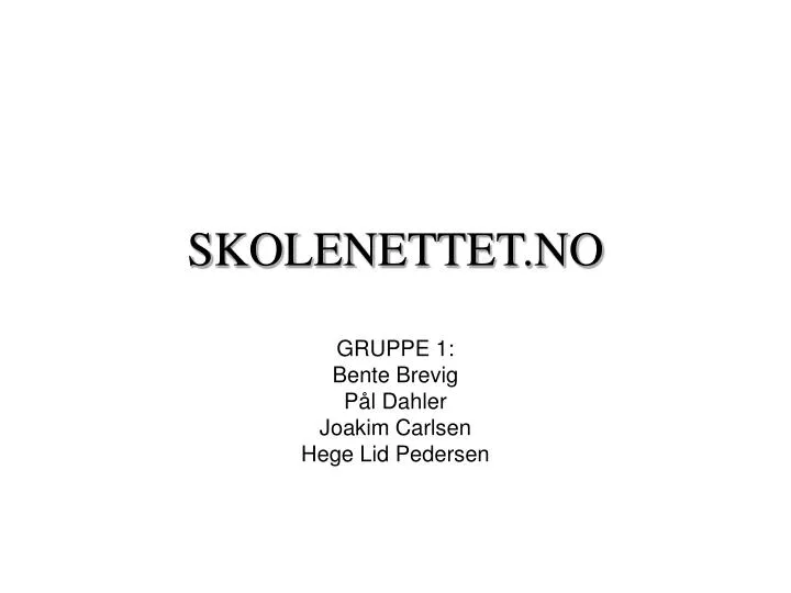 skolenettet no