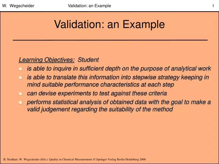 validation an example