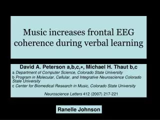 Music increases frontal EEG coherence during verbal learning