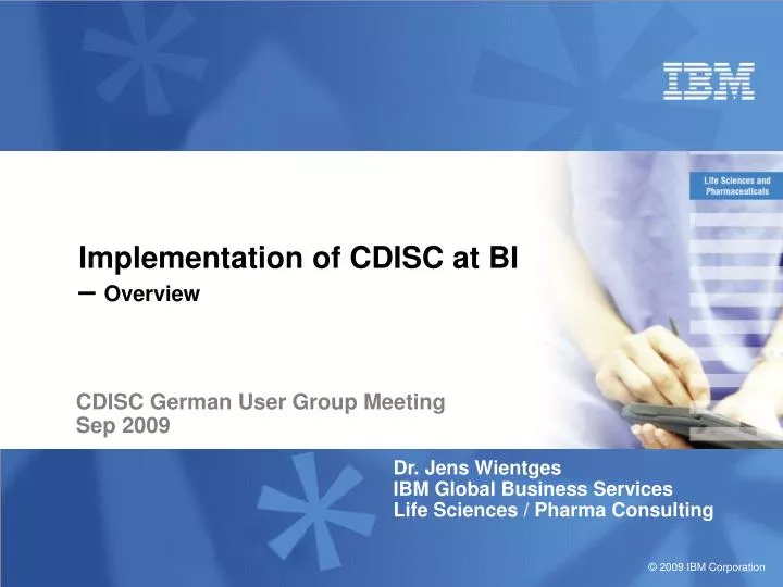 implementation of cdisc at bi overview