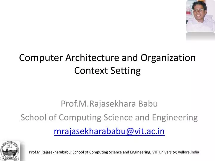 computer architecture and organization context setting