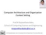 Computer Architecture and Organization Context Setting - slide 1