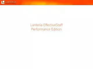 Lanteria EffectiveStaff Performance Edition