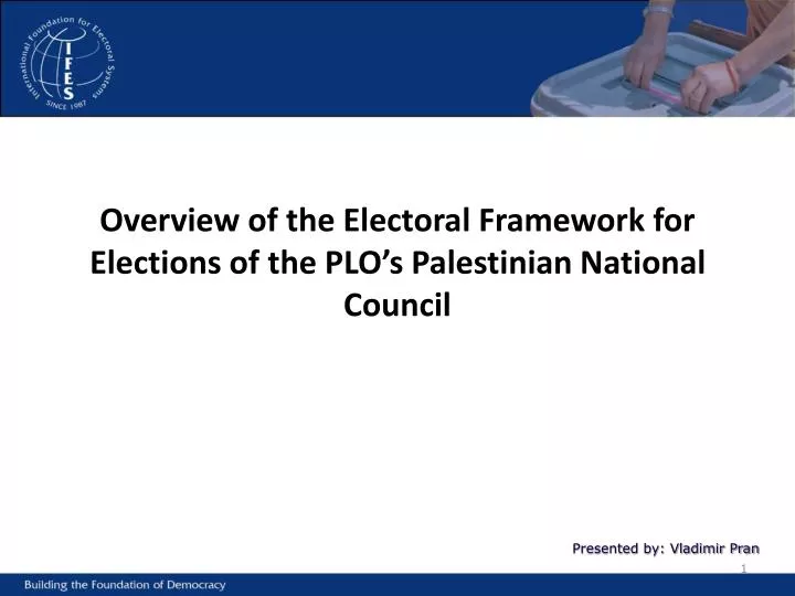 overview of the electoral framework for elections of the plo s palestinian national council