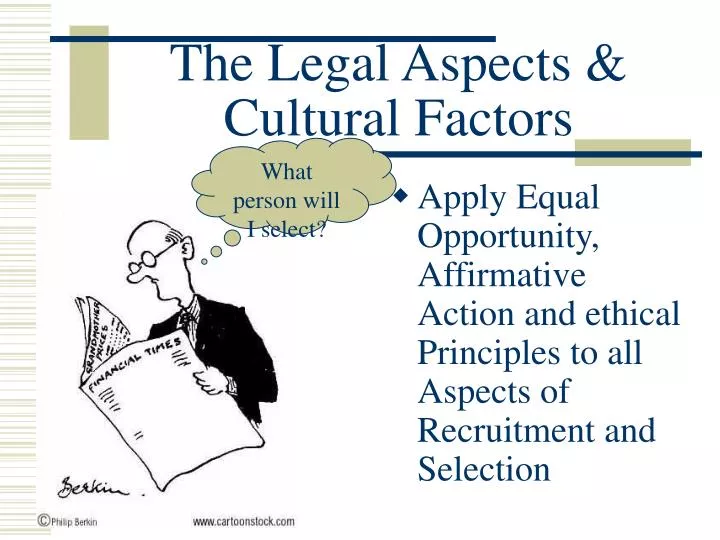 the legal aspects cultural factors
