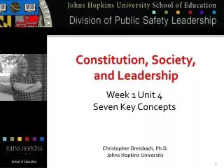 Constitution, Society, and Leadership