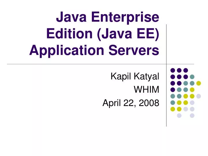 java enterprise edition java ee application servers