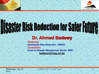 Disaster Risk Reduction for Safer Future
