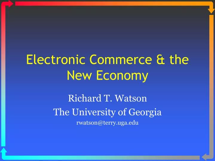 electronic commerce the new economy