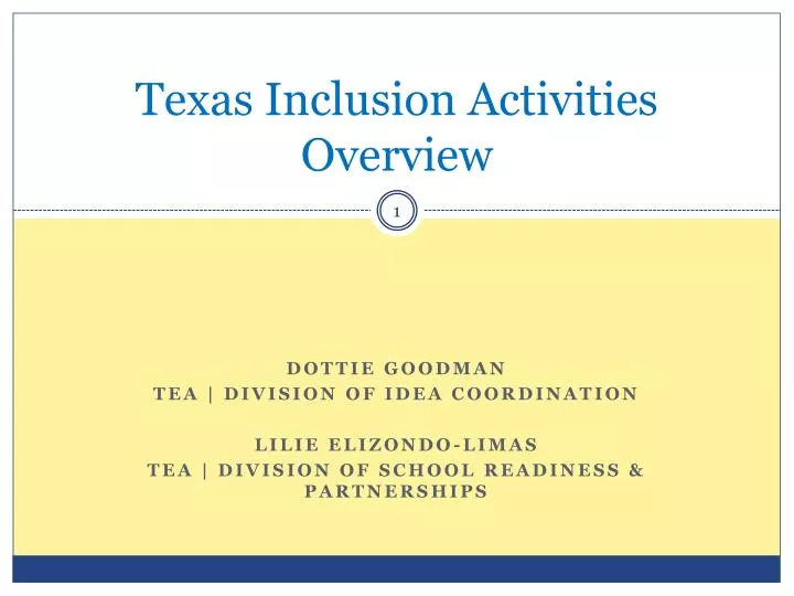texas inclusion activities overview